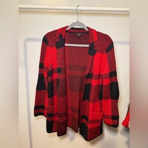 Talbots red and black Knit Sweater